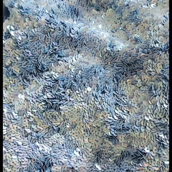 Lillie Rubin powder blue sequin tank top sz.10 spangle shimmer sparkle - Picture 6 of 7